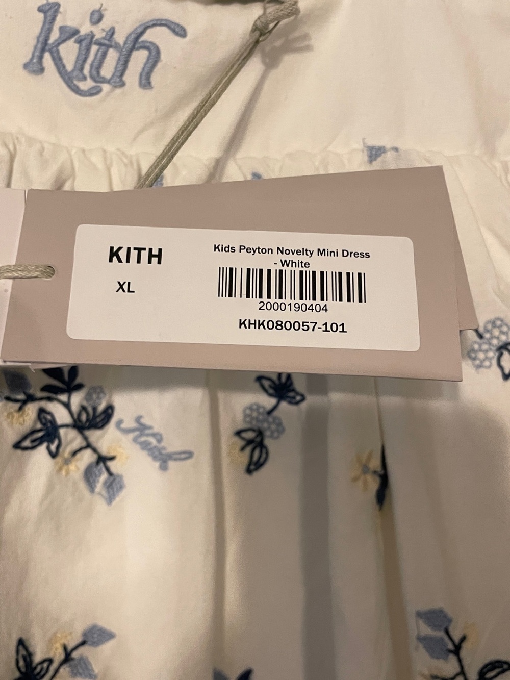 Kith White Sundress with Blue Floral Embroidery SS26 - Picture 6 of 6